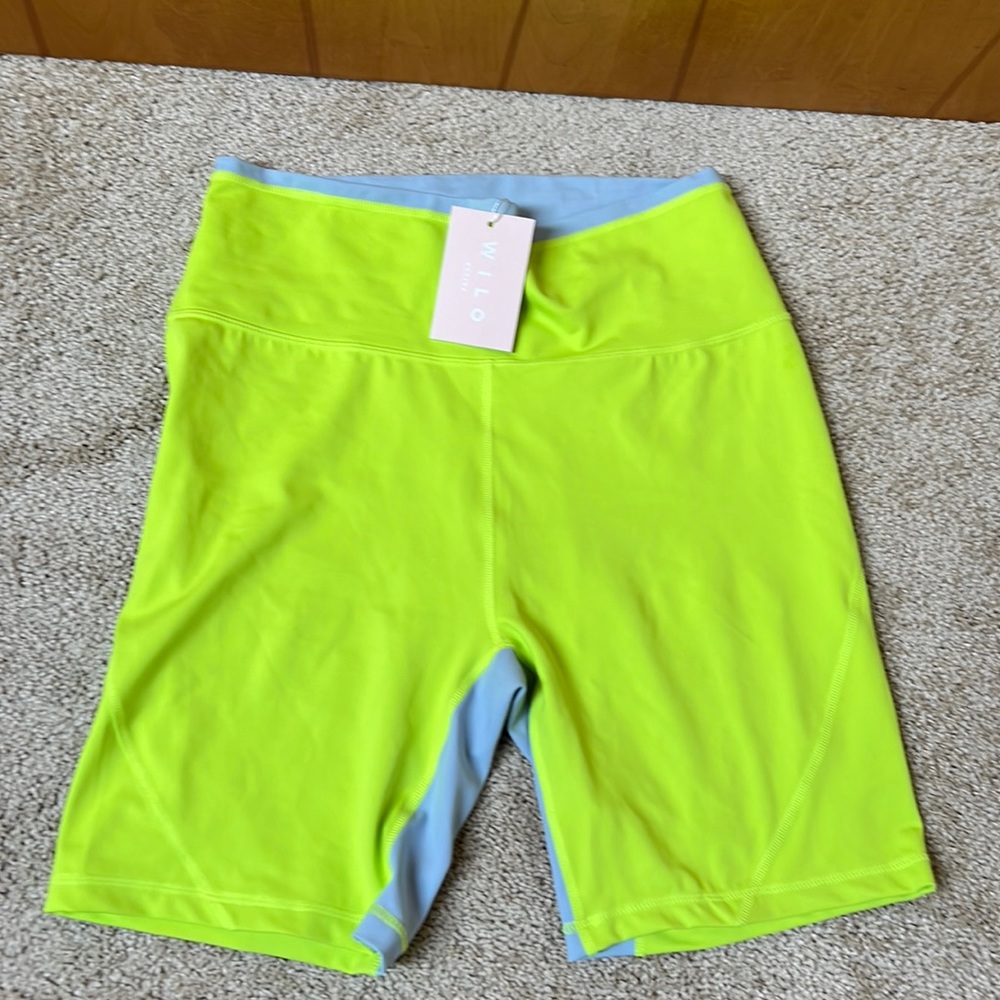 Brand new with tags Wilo bike shorts in Neon Lime